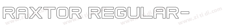 Raxtor Regular字体转换
